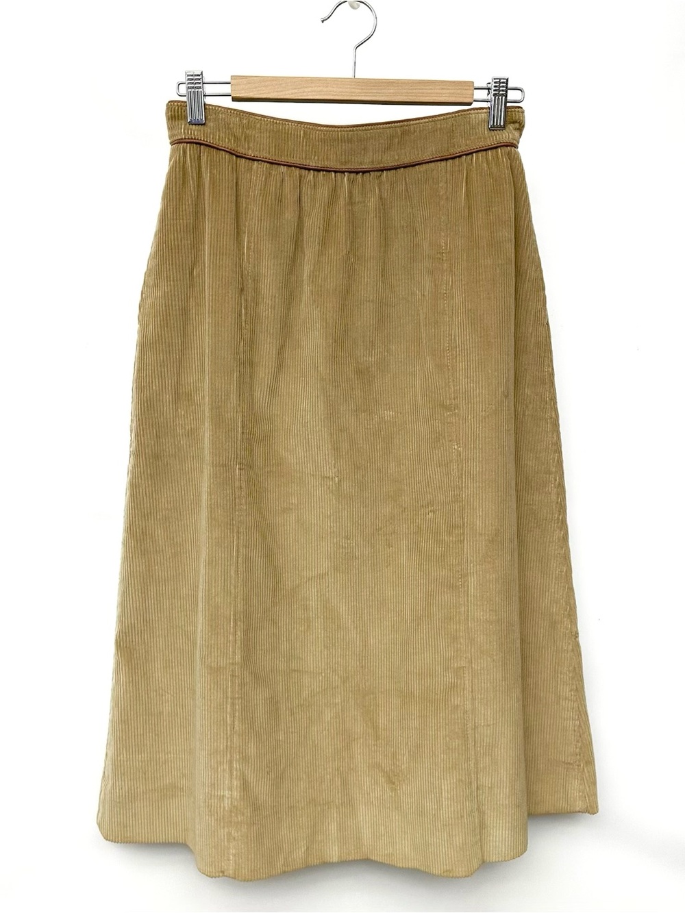 Vintage 70’s The Villager Tan Corduroy A-Line Skirt - Union Made in the USA